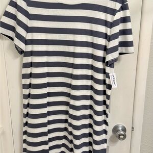Old Navy Navy and White Striped Dress